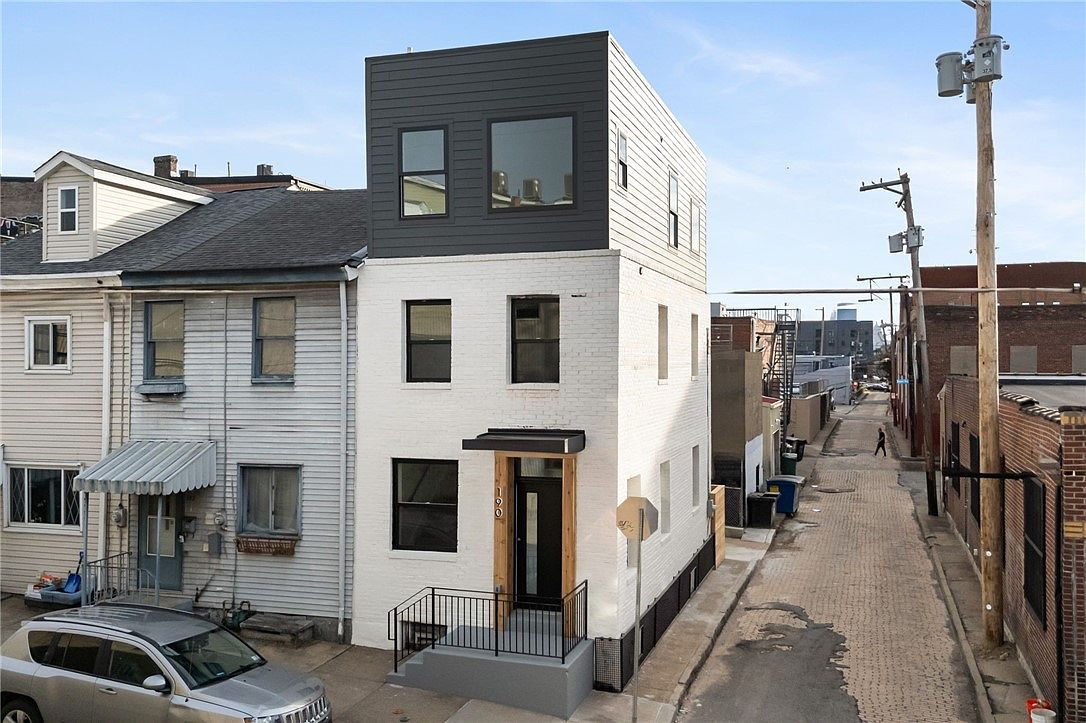 Custom-built home exterior on 42nd Street in Lawrenceville, Pittsburgh