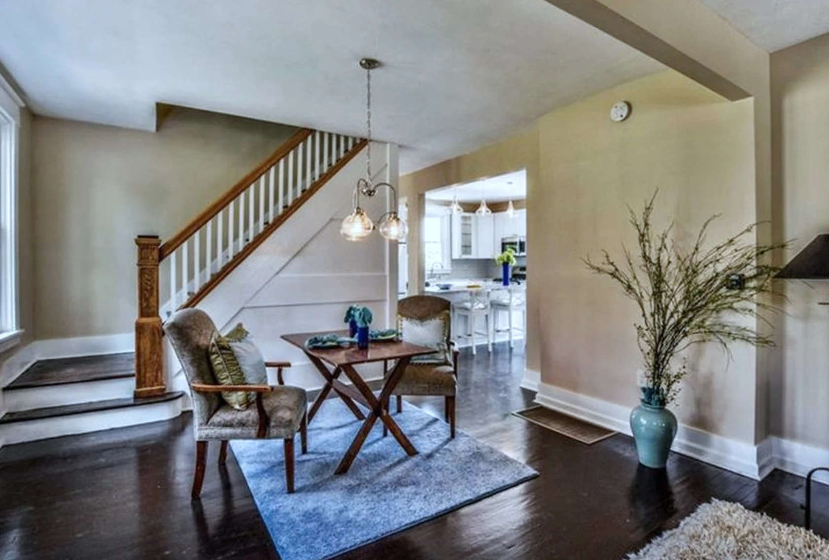 Dining and original staircase